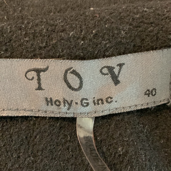 TOV Holy G inc Black Buttoned Peacoat - Picture 3 of 3